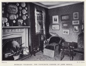 Hursley Vicarage, John Kebles foretrukne hjørne (s/h foto) af English Photographer