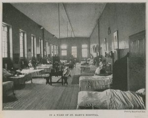 På en afdeling på St Marys Hospital, London af English Photographer