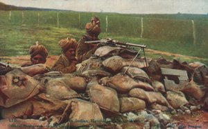 Indisk Hotchkiss-våbenbesætning på vestfronten, 1. verdenskrig af English Photographer