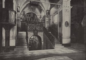 Interiør Latin Church of Annunciation, Nazareth, stående over stedet for Josefs hjem? af English Photographer
