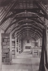 Interiørbibliotek St Johns College af English Photographer