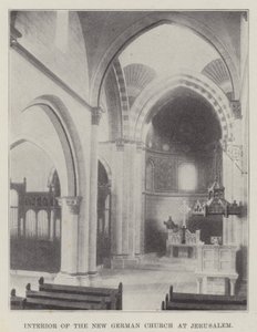 Interiør af den nye tyske kirke i Jerusalem af English Photographer