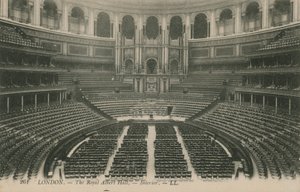 Interiør i Royal Albert Hall, London af English Photographer
