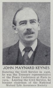John Maynard Keynes (s/h foto) af English Photographer