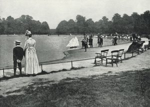 Kensington Gardens, the Round Pond (s/h foto) af English Photographer