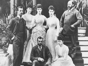 Kong Edward og hans familie (s/h foto) af English Photographer