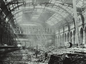 Kings Cross Station: byggearbejde i gang, 1862 af English Photographer