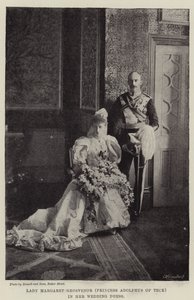 Lady Margaret Grosvenor (Prinsesse Adolphus af Teck) i sin brudekjole af English Photographer