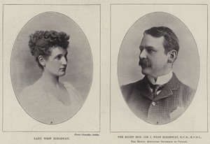 Lady West Ridgeway og den ærede Sir Joseph West Ridgeway af English Photographer