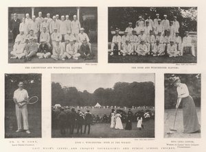Sidste ugers tennis- og kroketturneringer og folkeskolecricket af English Photographer