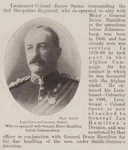 Oberstløjtnant Spens, som samarbejdede med general Bruce Hamilton før Johannesburg af English Photographer