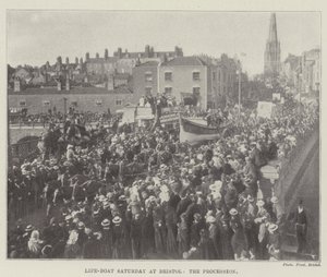 Redningsbåd lørdag i Bristol, Procession af English Photographer