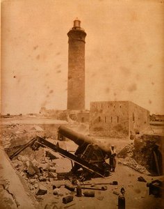 Fyrtårnsfort efter bombardementet af Alexandria af English Photographer
