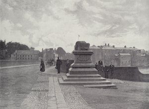 Limerick, The Treaty Stone, Thomond Bridge og Castle af English Photographer
