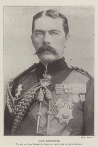 Lord Kitchener, til at fungere som Lord Roberts stabschef i Sydafrika af English Photographer