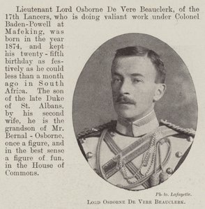 Lord Osborne De Vere Beauclerk af English Photographer