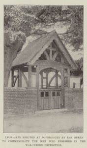 Lych-porten opført ved Dovercourt af dronningen til minde om de mænd, der omkom i Walcheren-ekspeditionen af English Photographer