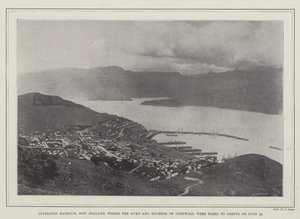 Lyttelton Harbour, New Zealand, hvor hertugen og hertuginden af Cornwall skulle ankomme den 22. juni af English Photographer