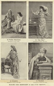 Madame Sara Bernhardt i nogle af sine karakterer