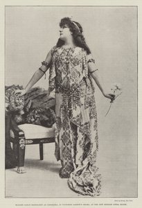 Madame Sarah Bernhardt som Cleopatra i Victorien Sardous Drama i det nye engelske operahus af English Photographer