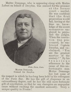 Maitre Demange, advokat for Dreyfus af English Photographer