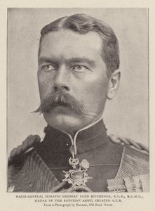 Generalmajor Horatio Herbert Lord Kitchener, KCB, KCMG, Sirdar fra den egyptiske hær, skabte GCB af English Photographer