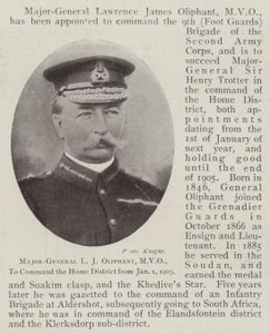 Generalmajor L J Oliphant, MVO, skal kommandere hjemmedistriktet fra 1. januar 1903 af English Photographer
