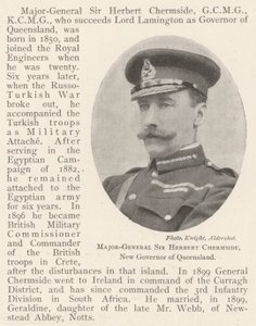Generalmajor Sir Herbert Chermside, ny guvernør i Queensland af English Photographer