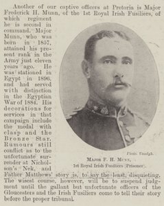 Major F H Munn, 1st Royal Irish Fusiliers (fange) af English Photographer