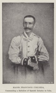 Major Francisco Cirujeda, der kommanderede en bataljon af spansk infanteri i Cuba af English Photographer
