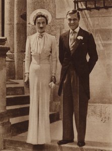 Marriage of the Duke of Windsor to Mrs Simpson at the Chateau de Cande, Monts, 3 June 1937dani af English Photographer