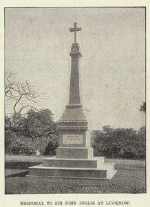 Mindesmærke for Sir John Inglis i Lucknow af English Photographer