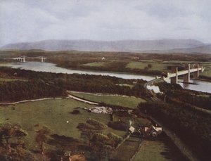Menai Straits fra Anglesey Column af English Photographer