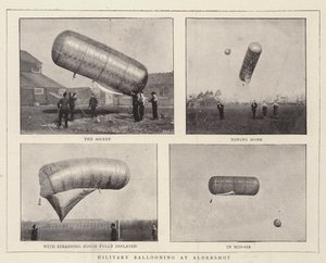 Militær ballonflyvning ved Aldershot af English Photographer