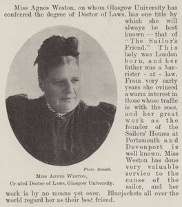 Frøken Agnes Weston, oprettet Doctor of Laws, Glasgow University af English Photographer