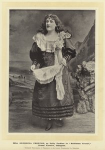 Miss Georgina Preston, som Polly Perkins i Robinson Crusoe, Grand Theatre, Islington