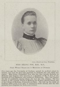 Miss Selina Fox, MB, BS, First Woman Graduate in Medicine of Durham af English Photographer