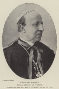 Monsignor Agliardi, pavelig nuntius i Wien, der repræsenterer Den Hellige Stol ved zarens kroning af English Photographer
