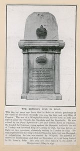 Monument til Theodore, konge af Korsika af English Photographer