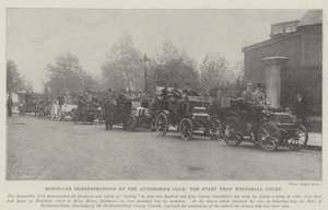 Motor-Car Demonstrationer af Automobile Club, Start fra Whitehall Court af English Photographer