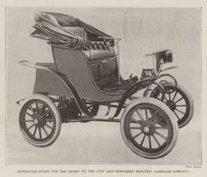 Motor-Car bygget til dronningen af City and Suburban Electric Carriage Company af English Photographer