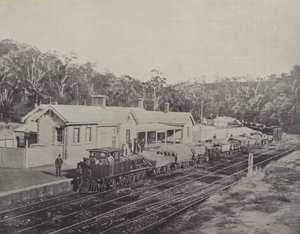Mount Lofty Railway Station, Adelaide til Melbourne Railway af English Photographer