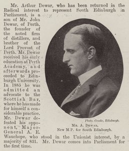 A Dewar, nyt parlamentsmedlem for South Edinburgh af English Photographer