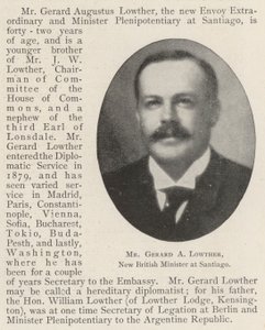 Gerard A Lowther, ny britisk minister i Santiago af English Photographer