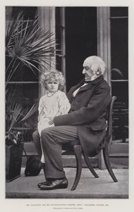 Gladstone og hans barnebarn, Dorothy Drew, Hawarden, oktober 1893