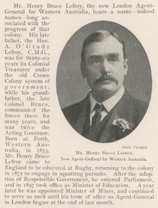 Henry Bruce Lefroy, ny generalagent for det vestlige Australien af English Photographer