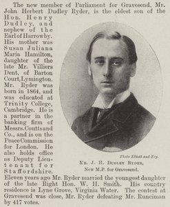 Mr J H Dudley Ryder, nyt parlamentsmedlem for Gravesend af English Photographer