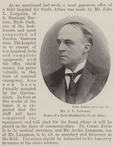 Mr J L Langman, donor af et felthospital for Sydafrika af English Photographer