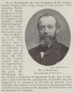 Mr J McDougall, ny formand for LCC af English Photographer