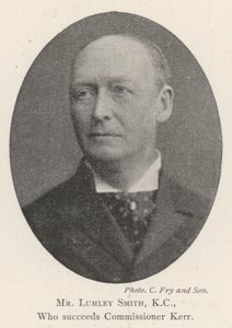 Lumley Smith, KC, som efterfølger kommissær Kerr af English Photographer